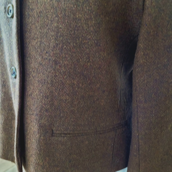 EUC Lands' End Brown Wool Jacket, size 6 - Picture 3 of 8